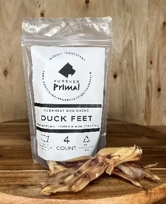 1ea 4pc Furever Primal Duck Feet - Items on Sales Now